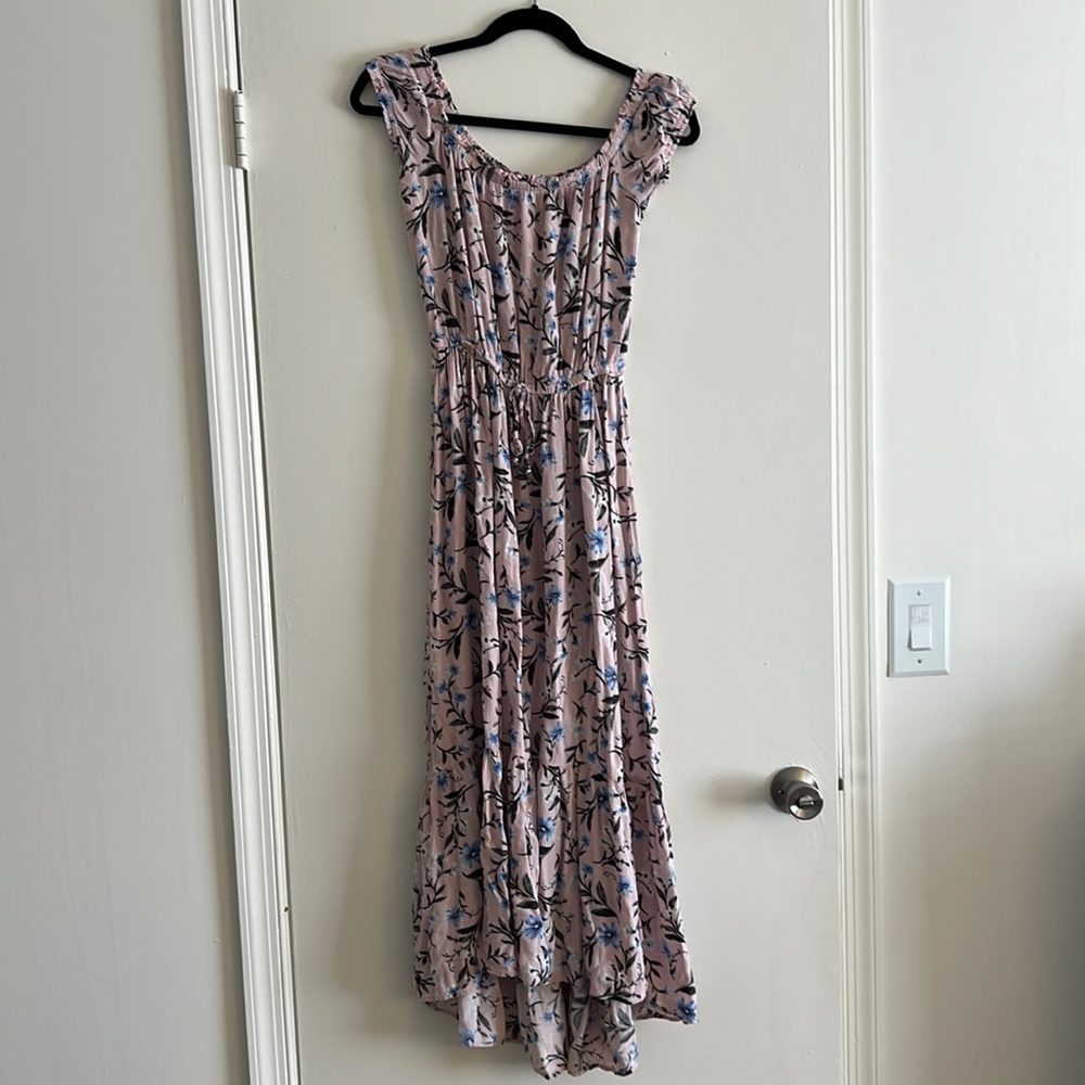 American Eagle Long Floral Boho Summer Dress Sleeve-less or off the shoulder